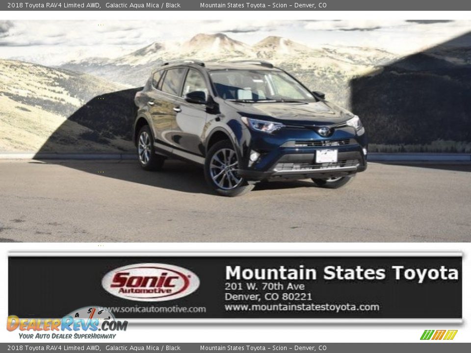 2018 Toyota RAV4 Limited AWD Galactic Aqua Mica / Black Photo #1