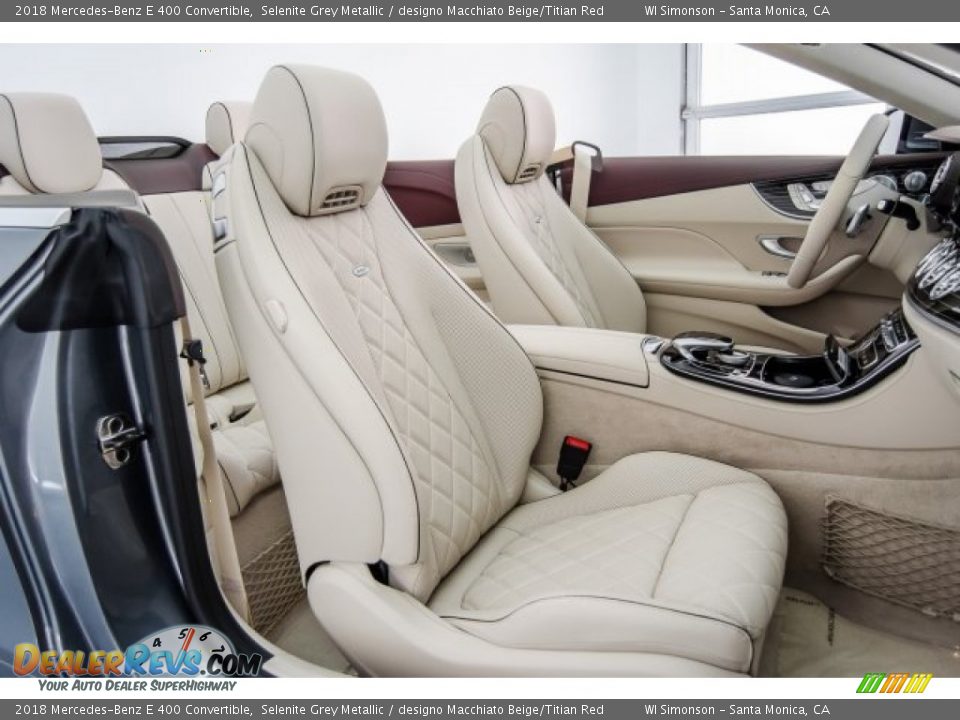 designo Macchiato Beige/Titian Red Interior - 2018 Mercedes-Benz E 400 Convertible Photo #2
