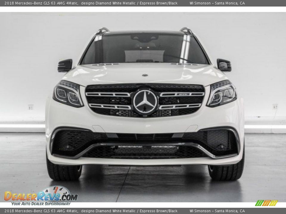 2018 Mercedes-Benz GLS 63 AMG 4Matic designo Diamond White Metallic / Espresso Brown/Black Photo #3