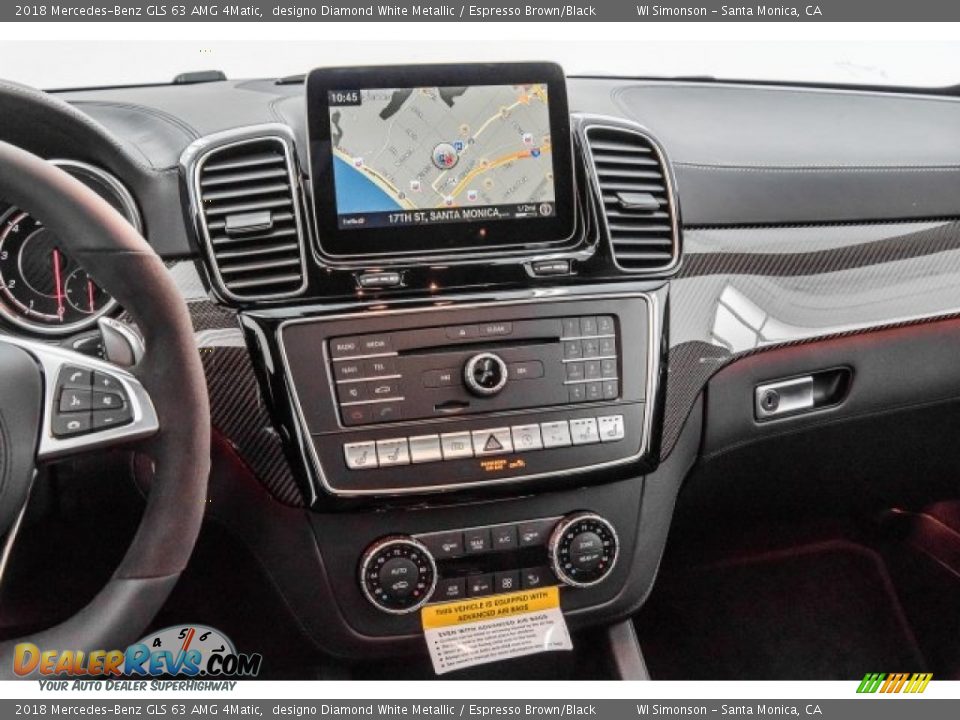 2018 Mercedes-Benz GLS 63 AMG 4Matic designo Diamond White Metallic / Espresso Brown/Black Photo #6