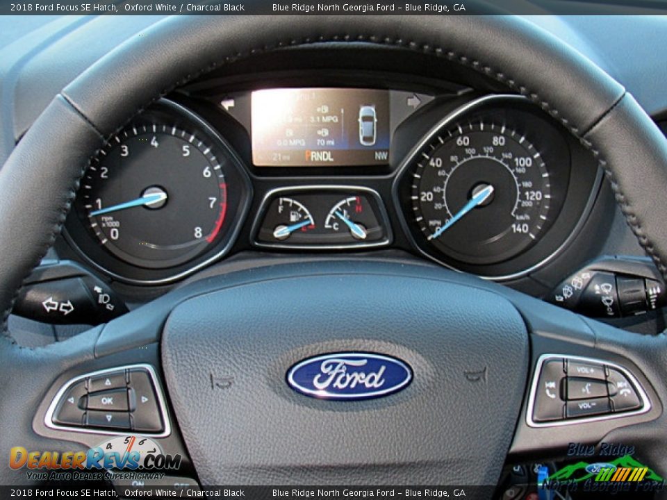 2018 Ford Focus SE Hatch Oxford White / Charcoal Black Photo #17