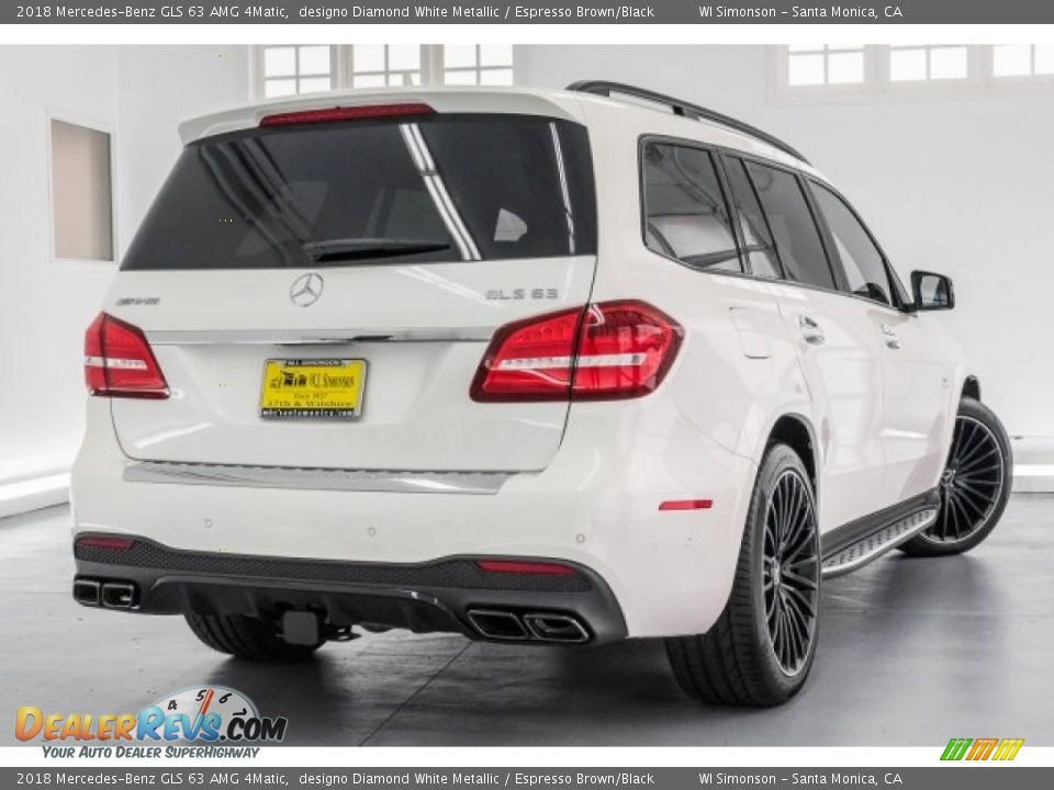 2018 Mercedes-Benz GLS 63 AMG 4Matic designo Diamond White Metallic / Espresso Brown/Black Photo #17
