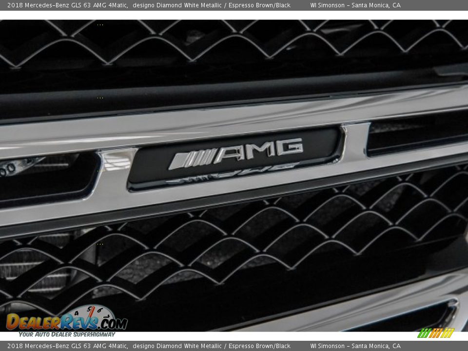 2018 Mercedes-Benz GLS 63 AMG 4Matic designo Diamond White Metallic / Espresso Brown/Black Photo #32