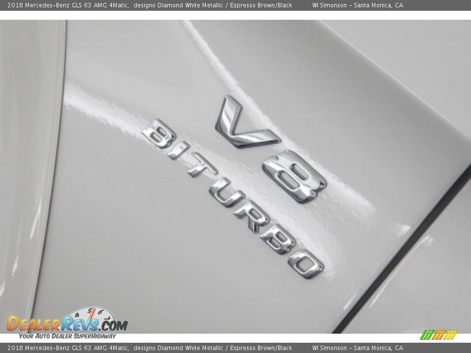 2018 Mercedes-Benz GLS 63 AMG 4Matic designo Diamond White Metallic / Espresso Brown/Black Photo #33