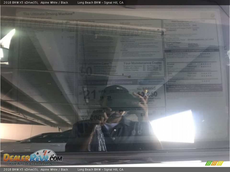 2018 BMW X5 sDrive35i Alpine White / Black Photo #10