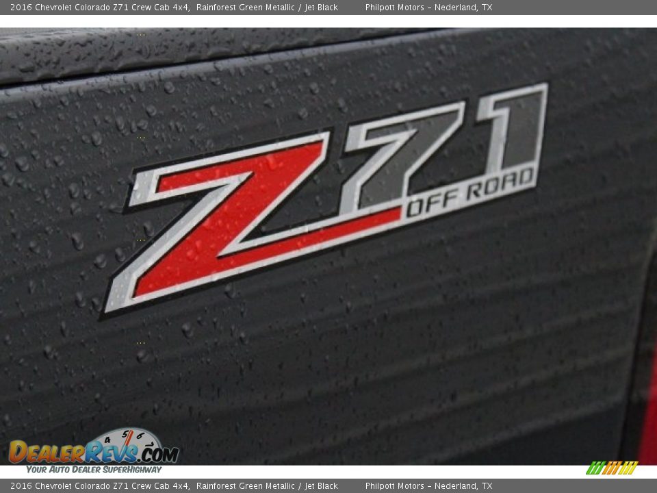 2016 Chevrolet Colorado Z71 Crew Cab 4x4 Rainforest Green Metallic / Jet Black Photo #7