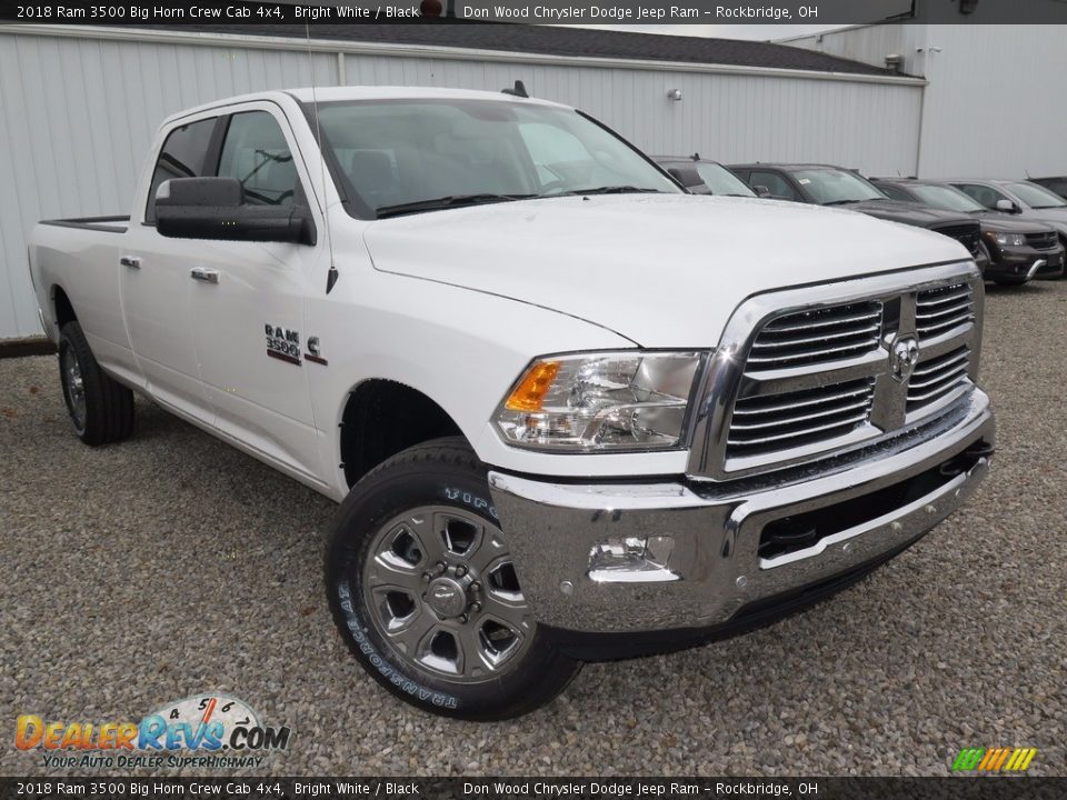 2018 Ram 3500 Big Horn Crew Cab 4x4 Bright White / Black Photo #1