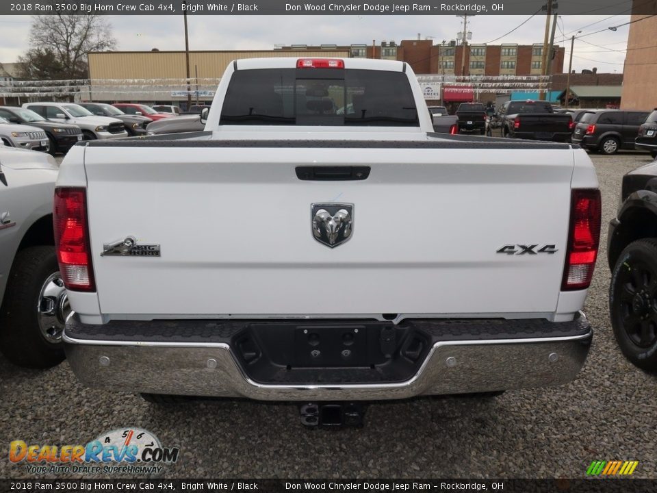 2018 Ram 3500 Big Horn Crew Cab 4x4 Bright White / Black Photo #6