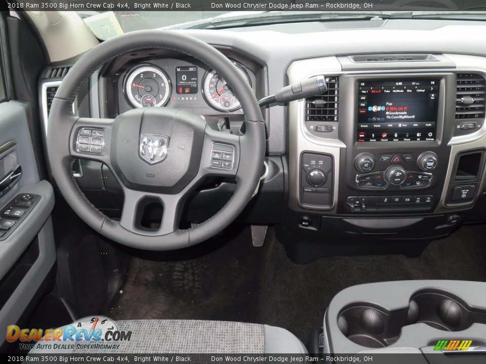 2018 Ram 3500 Big Horn Crew Cab 4x4 Bright White / Black Photo #8