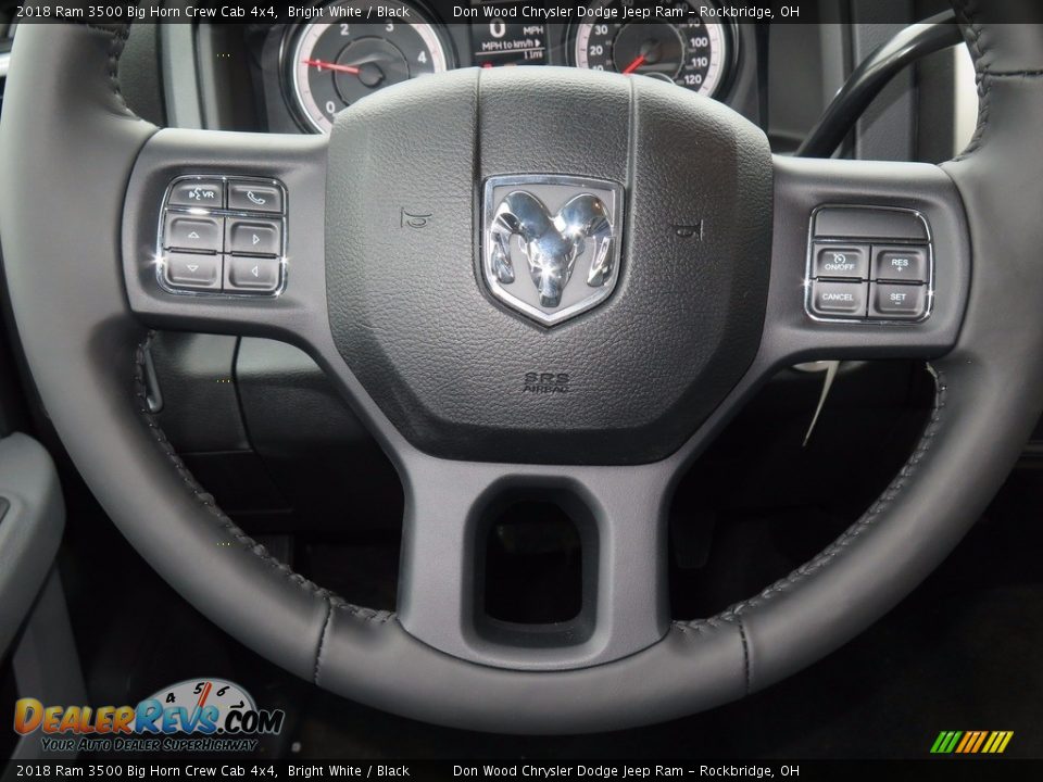 2018 Ram 3500 Big Horn Crew Cab 4x4 Bright White / Black Photo #9
