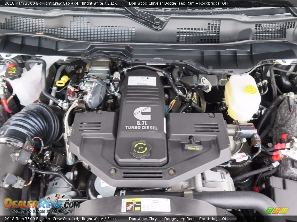 2018 Ram 3500 Big Horn Crew Cab 4x4 Bright White / Black Photo #16
