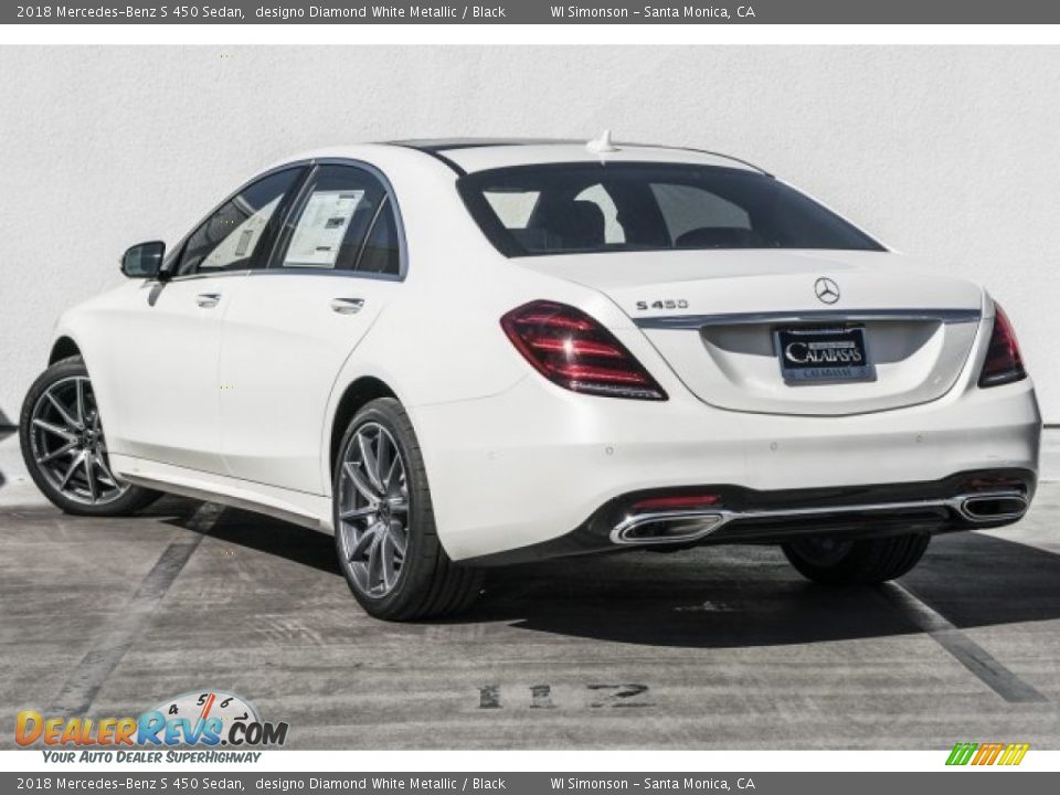 2018 Mercedes-Benz S 450 Sedan designo Diamond White Metallic / Black Photo #3