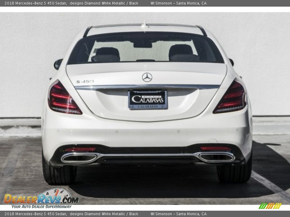 2018 Mercedes-Benz S 450 Sedan designo Diamond White Metallic / Black Photo #4