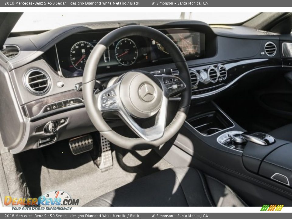 2018 Mercedes-Benz S 450 Sedan designo Diamond White Metallic / Black Photo #5