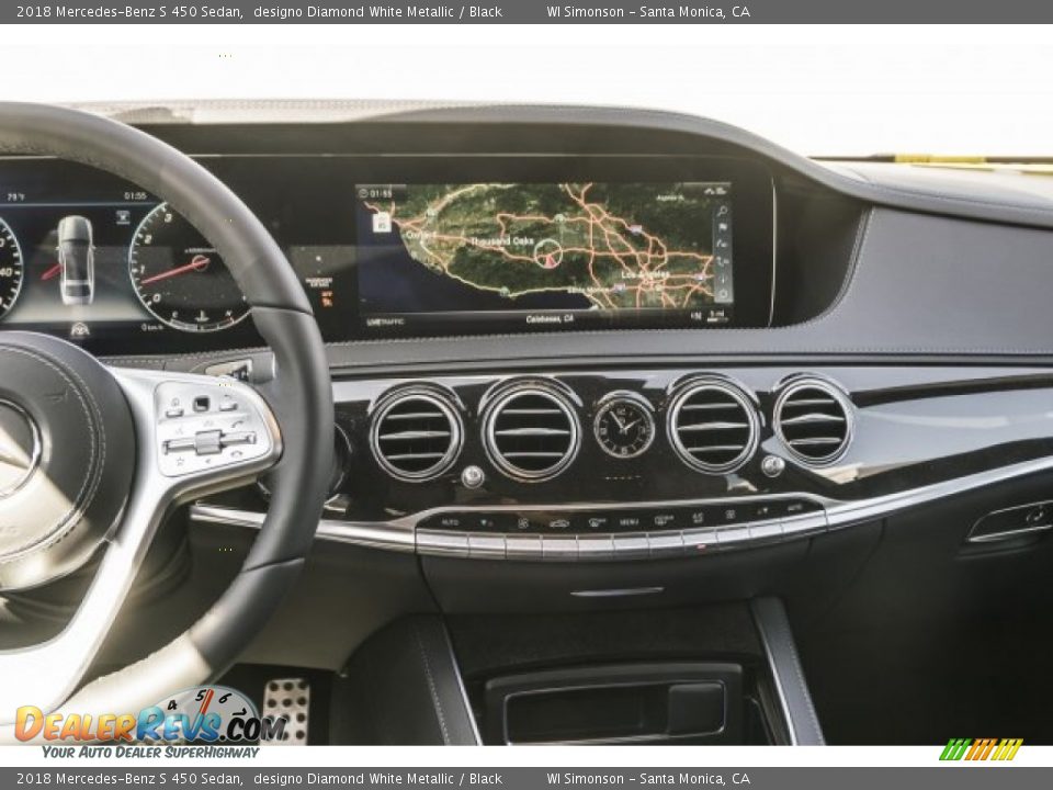 2018 Mercedes-Benz S 450 Sedan designo Diamond White Metallic / Black Photo #6