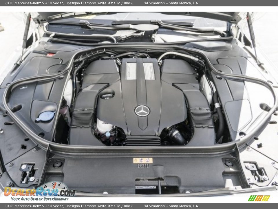 2018 Mercedes-Benz S 450 Sedan designo Diamond White Metallic / Black Photo #8
