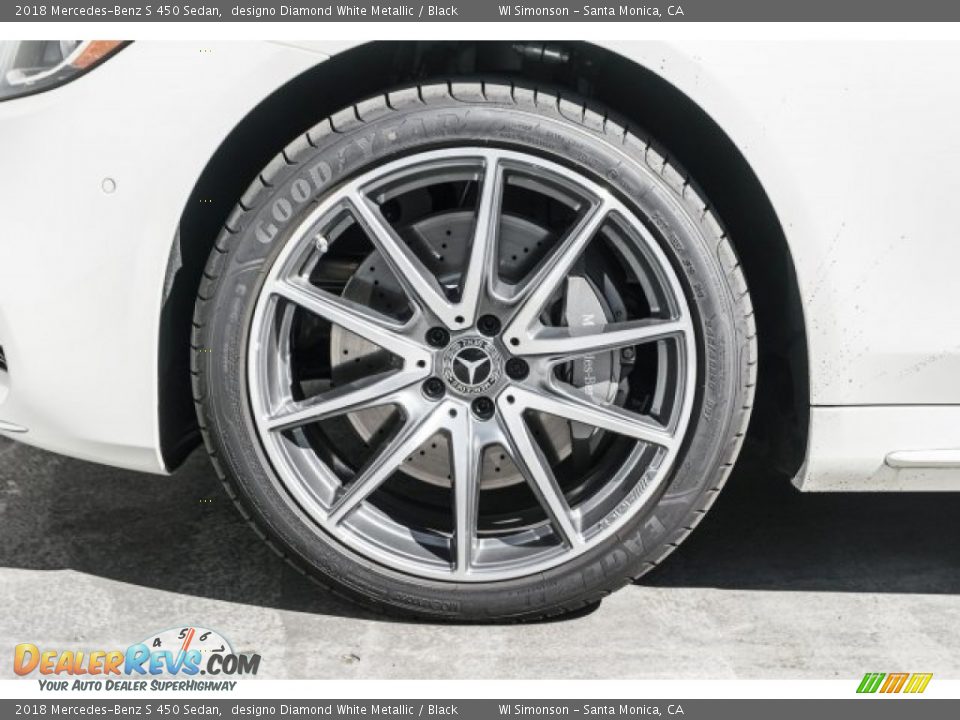 2018 Mercedes-Benz S 450 Sedan designo Diamond White Metallic / Black Photo #9