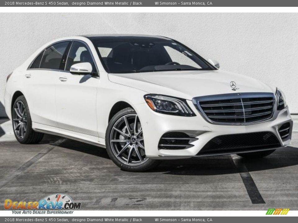 2018 Mercedes-Benz S 450 Sedan designo Diamond White Metallic / Black Photo #12