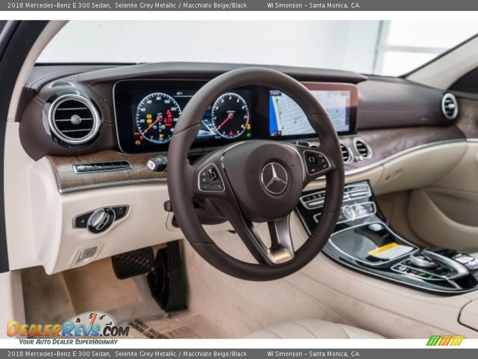 2018 Mercedes-Benz E 300 Sedan Selenite Grey Metallic / Macchiato Beige/Black Photo #6
