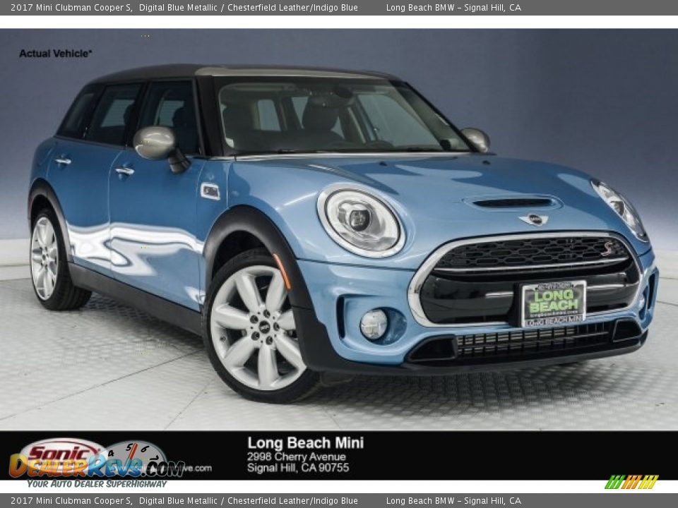 2017 Mini Clubman Cooper S Digital Blue Metallic / Chesterfield Leather/Indigo Blue Photo #1