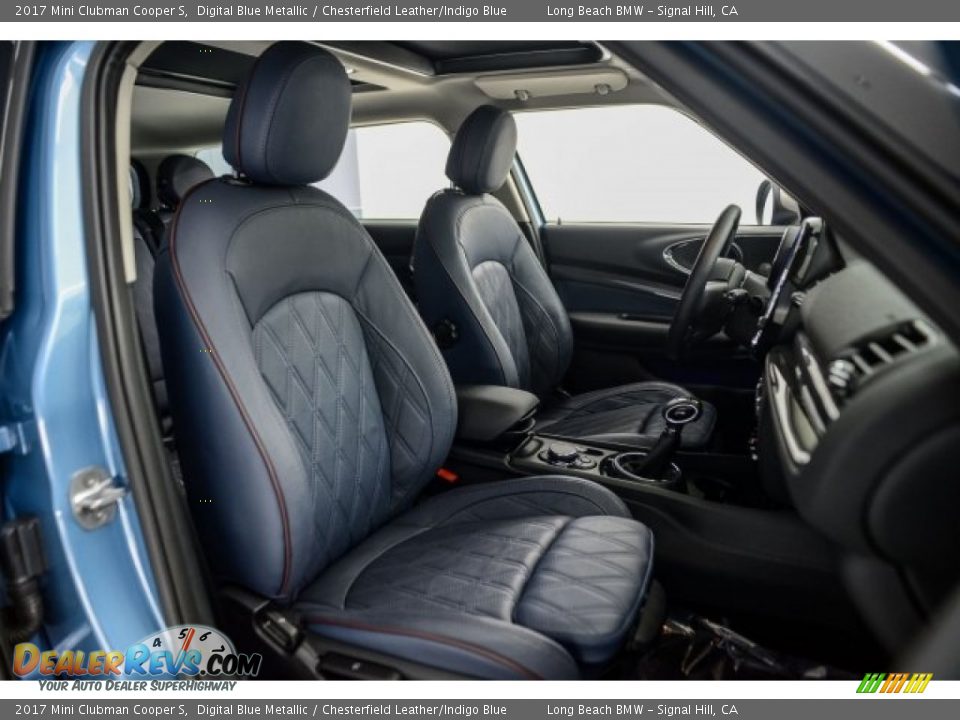 2017 Mini Clubman Cooper S Digital Blue Metallic / Chesterfield Leather/Indigo Blue Photo #7