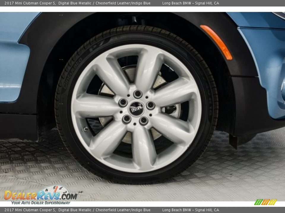 2017 Mini Clubman Cooper S Digital Blue Metallic / Chesterfield Leather/Indigo Blue Photo #8