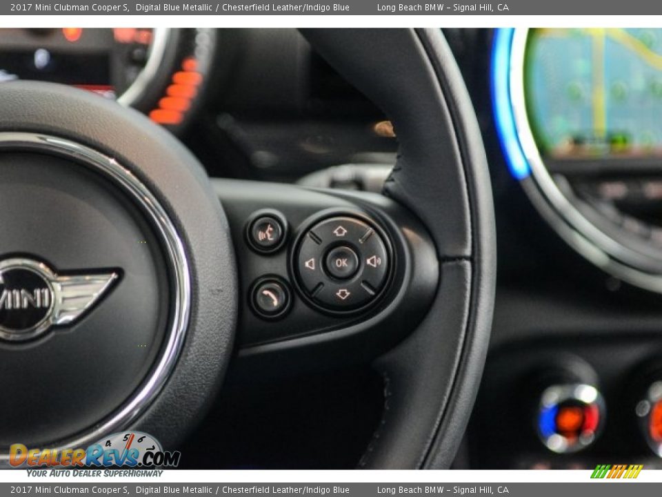 2017 Mini Clubman Cooper S Digital Blue Metallic / Chesterfield Leather/Indigo Blue Photo #14