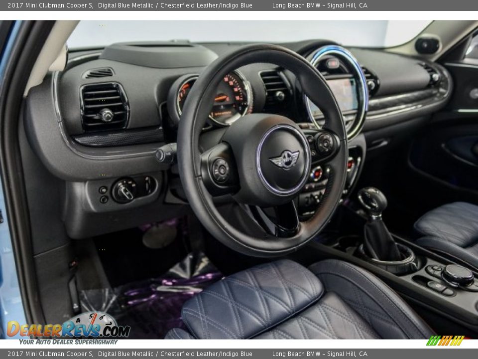 2017 Mini Clubman Cooper S Digital Blue Metallic / Chesterfield Leather/Indigo Blue Photo #15