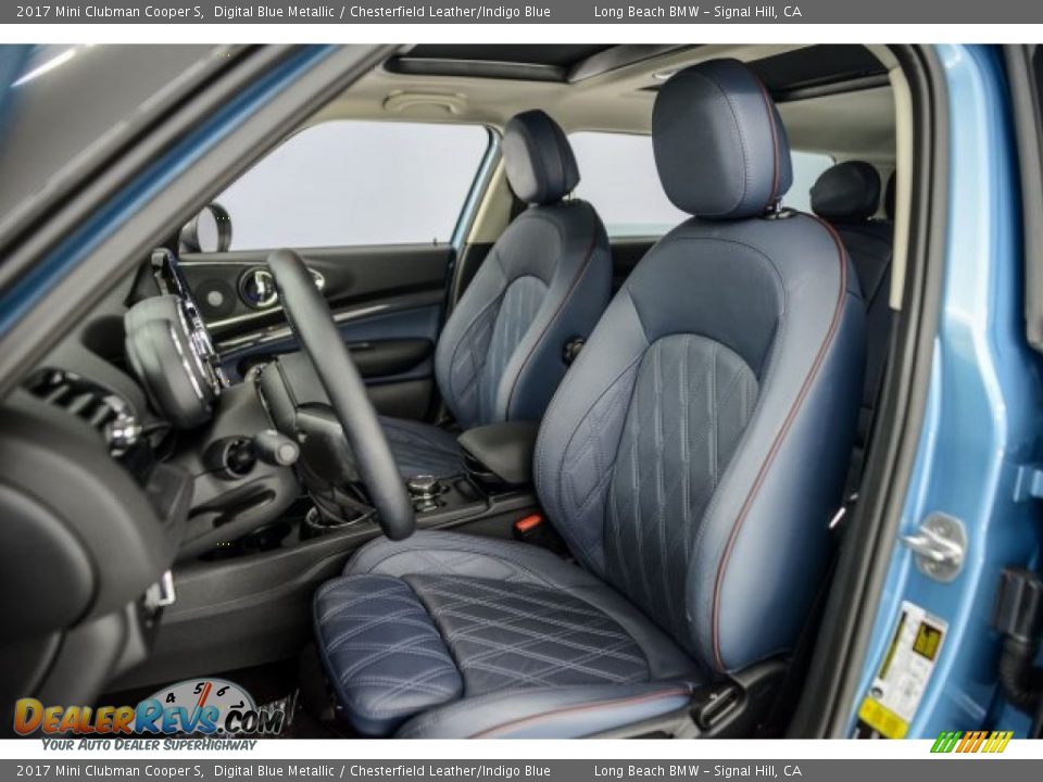 2017 Mini Clubman Cooper S Digital Blue Metallic / Chesterfield Leather/Indigo Blue Photo #28