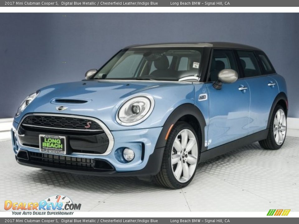 2017 Mini Clubman Cooper S Digital Blue Metallic / Chesterfield Leather/Indigo Blue Photo #31