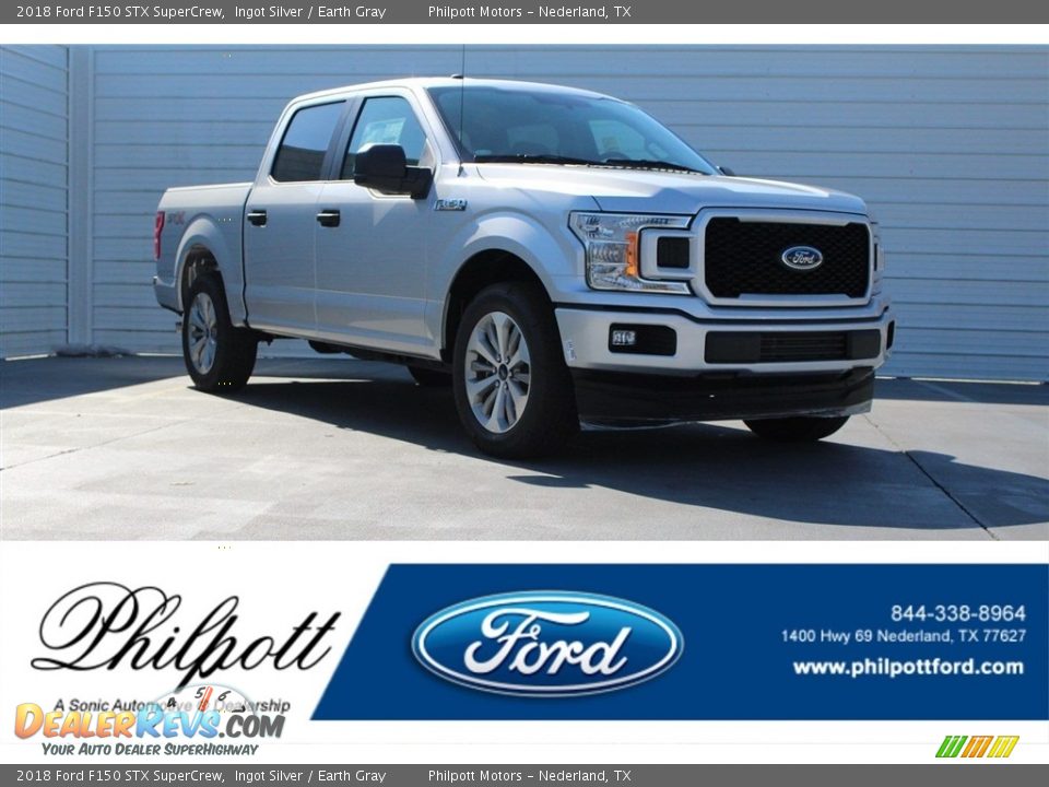 2018 Ford F150 STX SuperCrew Ingot Silver / Earth Gray Photo #1