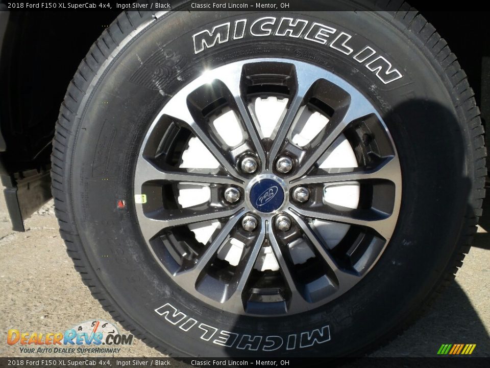 2018 Ford F150 XL SuperCab 4x4 Ingot Silver / Black Photo #6