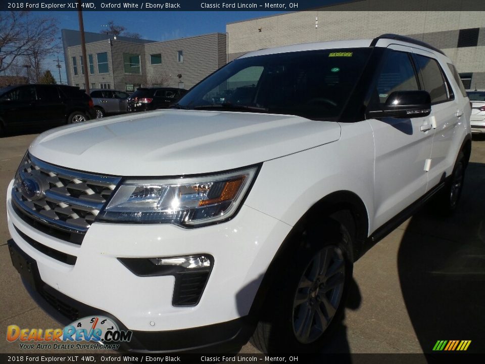 2018 Ford Explorer XLT 4WD Oxford White / Ebony Black Photo #1