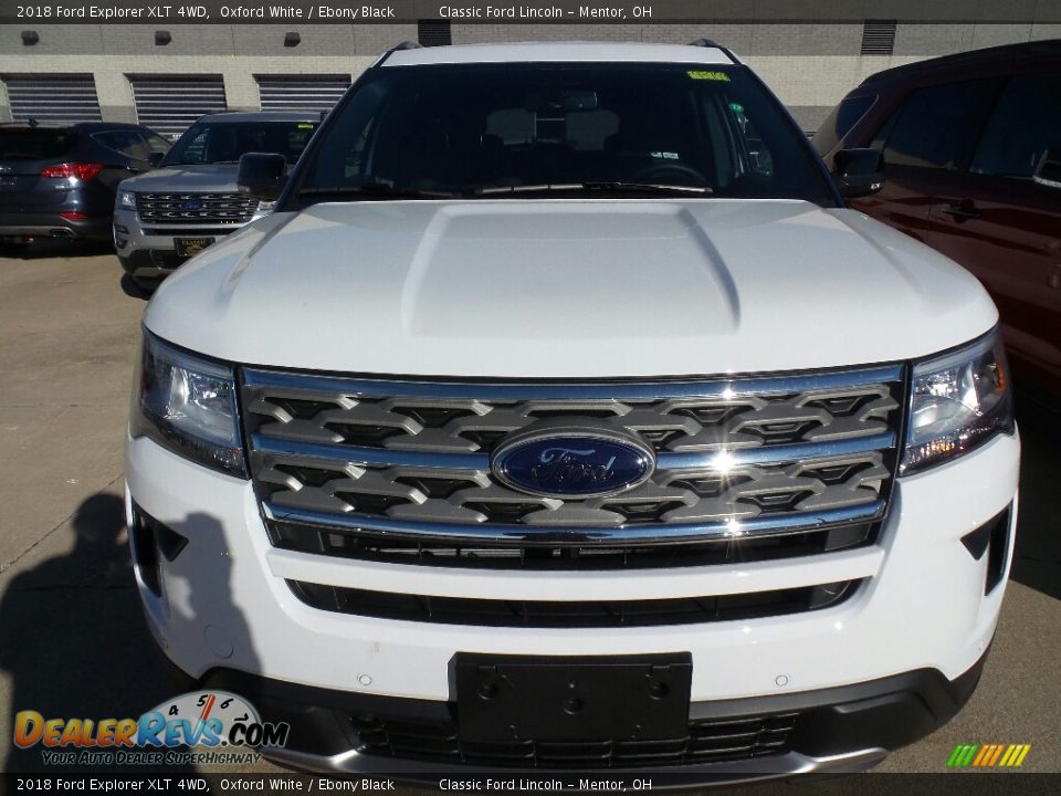 2018 Ford Explorer XLT 4WD Oxford White / Ebony Black Photo #2