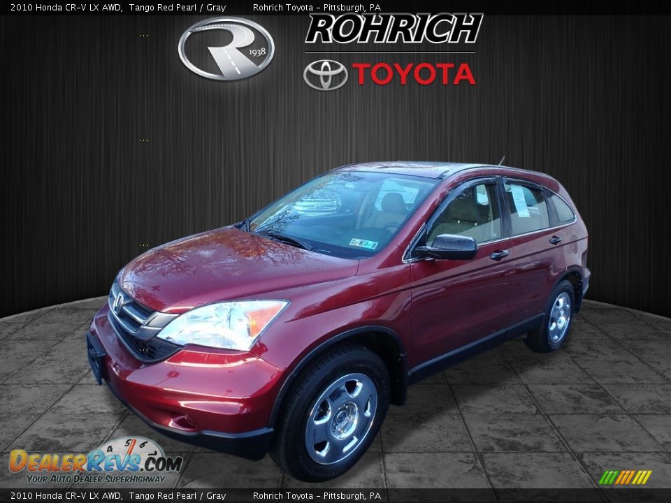 2010 Honda CR-V LX AWD Tango Red Pearl / Gray Photo #3
