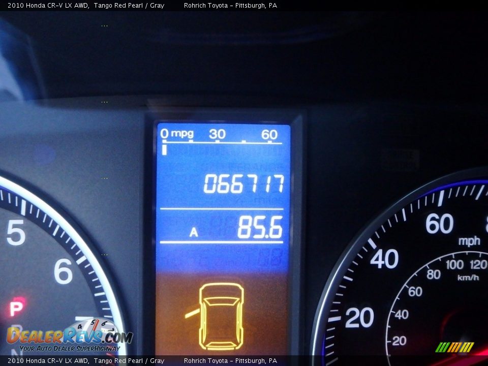 2010 Honda CR-V LX AWD Tango Red Pearl / Gray Photo #10