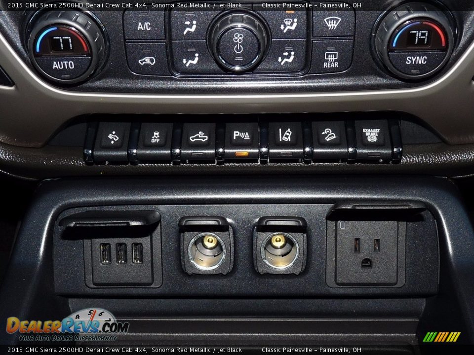 2015 GMC Sierra 2500HD Denali Crew Cab 4x4 Sonoma Red Metallic / Jet Black Photo #16