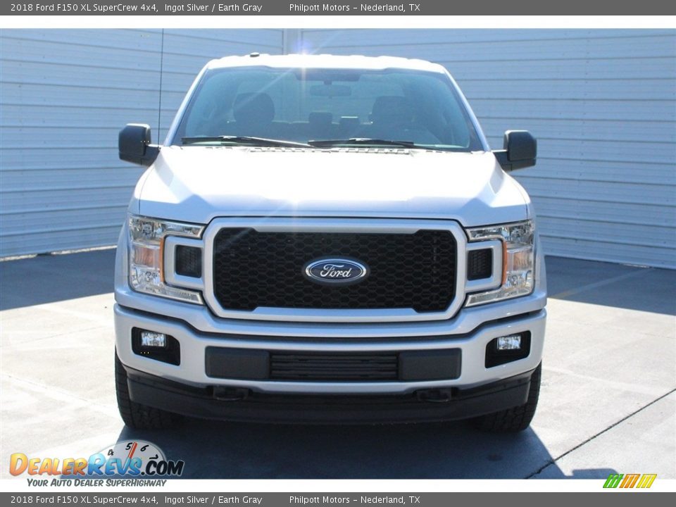 2018 Ford F150 XL SuperCrew 4x4 Ingot Silver / Earth Gray Photo #2