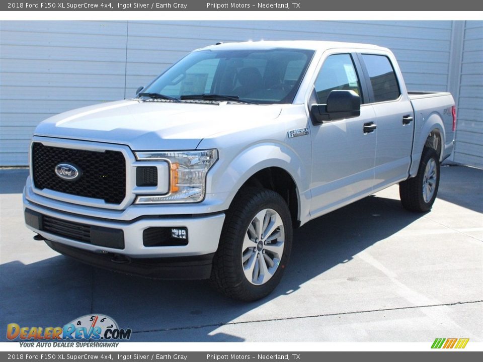 2018 Ford F150 XL SuperCrew 4x4 Ingot Silver / Earth Gray Photo #3