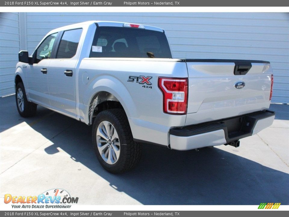 2018 Ford F150 XL SuperCrew 4x4 Ingot Silver / Earth Gray Photo #7