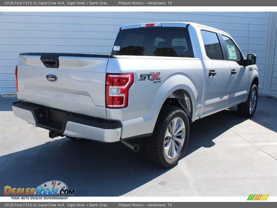 2018 Ford F150 XL SuperCrew 4x4 Ingot Silver / Earth Gray Photo #9