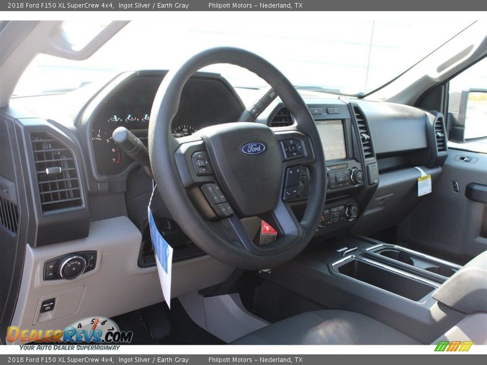 2018 Ford F150 XL SuperCrew 4x4 Ingot Silver / Earth Gray Photo #12