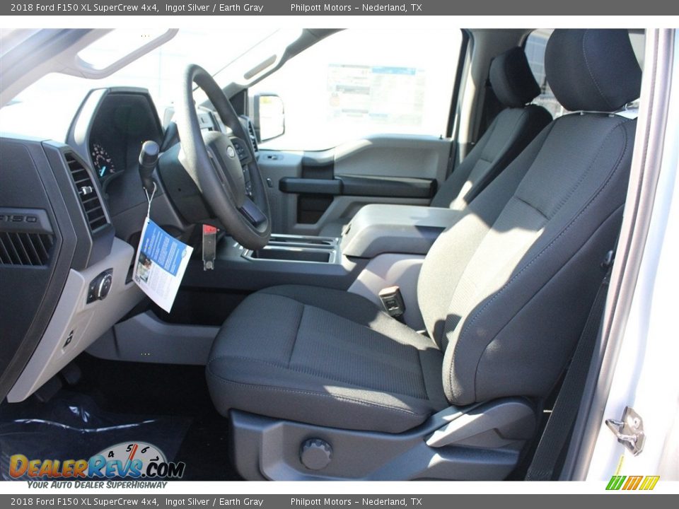 2018 Ford F150 XL SuperCrew 4x4 Ingot Silver / Earth Gray Photo #13