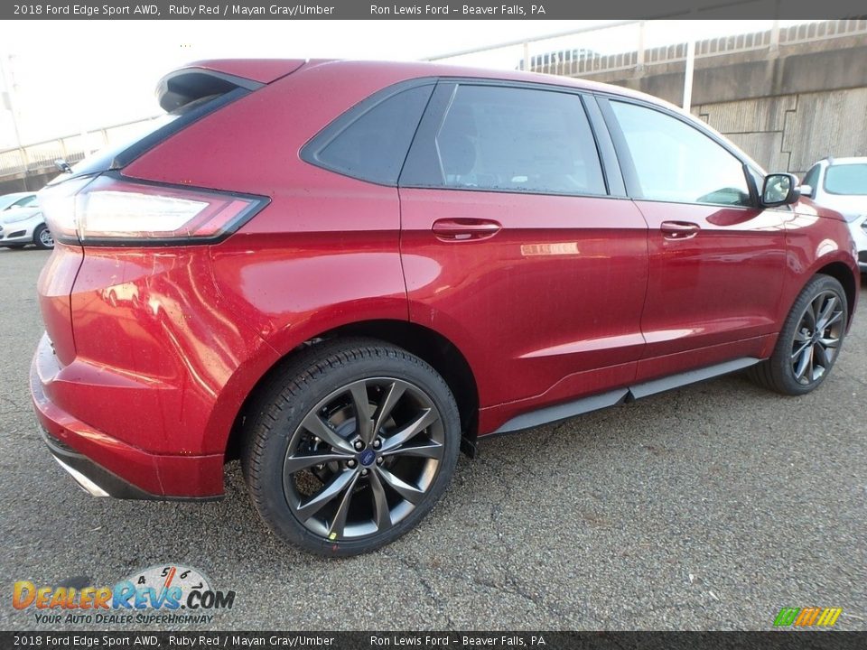 2018 Ford Edge Sport AWD Ruby Red / Mayan Gray/Umber Photo #2