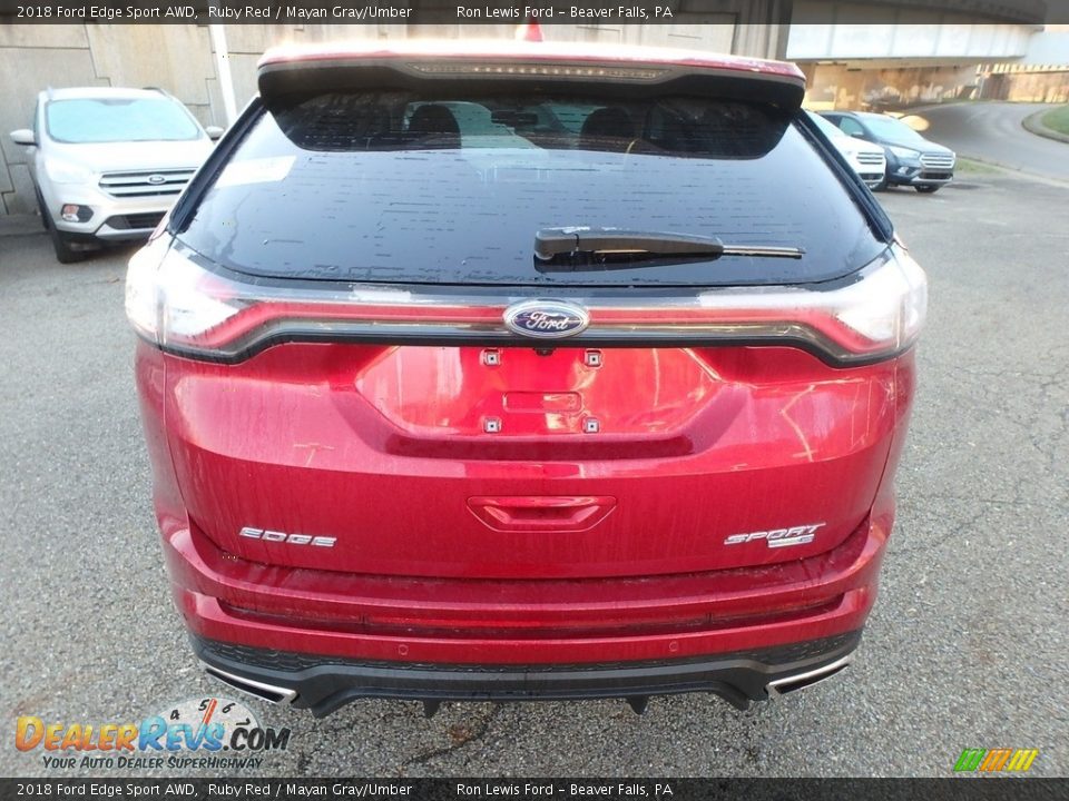 2018 Ford Edge Sport AWD Ruby Red / Mayan Gray/Umber Photo #3