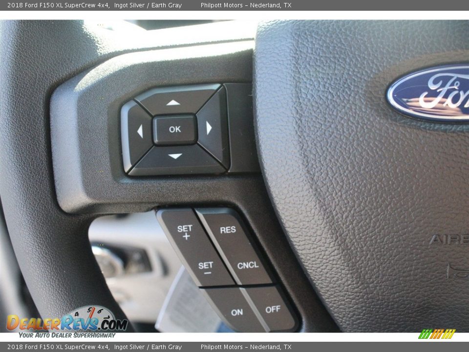 2018 Ford F150 XL SuperCrew 4x4 Ingot Silver / Earth Gray Photo #17