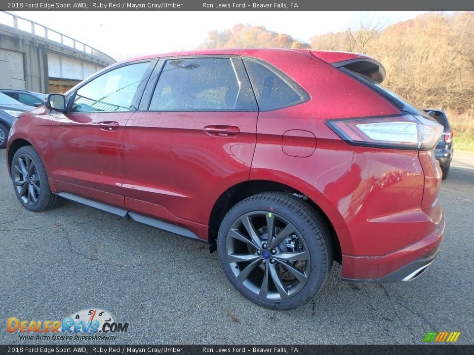 2018 Ford Edge Sport AWD Ruby Red / Mayan Gray/Umber Photo #4