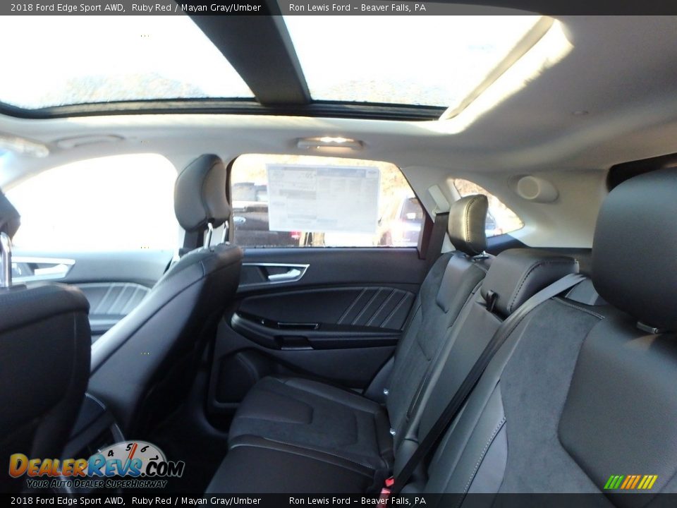 Rear Seat of 2018 Ford Edge Sport AWD Photo #11
