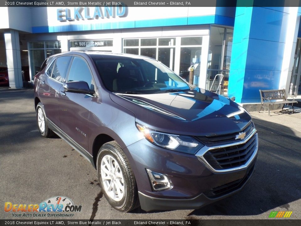 2018 Chevrolet Equinox LT AWD Storm Blue Metallic / Jet Black Photo #3