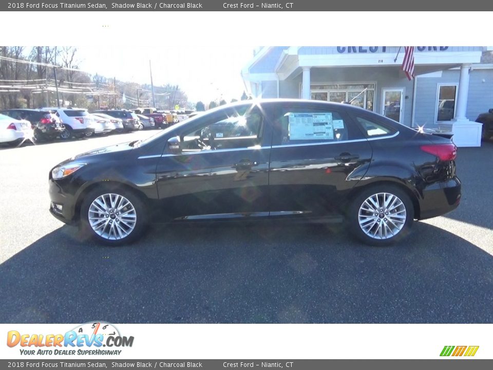 2018 Ford Focus Titanium Sedan Shadow Black / Charcoal Black Photo #4